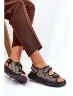 Dámské Vzorované Textilní Sandály Se Zlatými model 21688030 - Boto Dámské Vzorované Textilní Sandály Se Zlatými model 21688030 - Boto