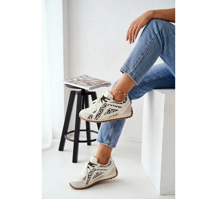 Kožené Semišové Dámské Tenisky Big Star model 22074797 Bílé - Big Star Shoes