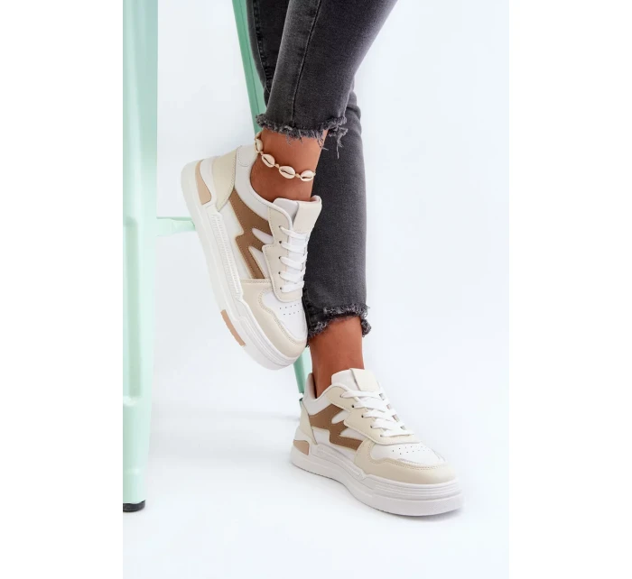 Dámské tenisky na platformě vyrobené z eko kůže, béžová Lynnette Dámské tenisky na platformě vyrobené z eko kůže, béžová Lynnette