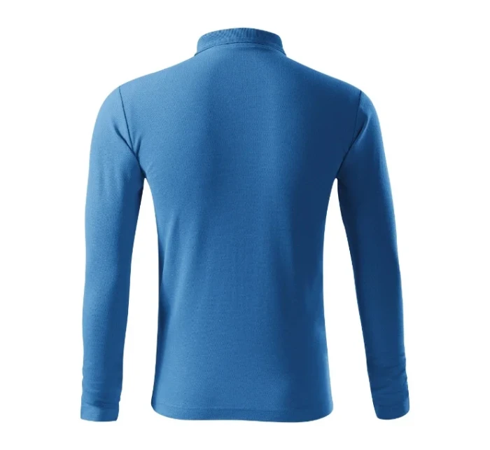 Pique Polo LS polokošile pánská azurově modrá