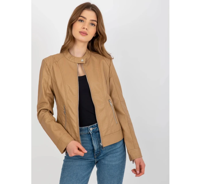 Dámská krátká bunda NM DE KR HX 2838.95P Hnědá velbloud - FPrice