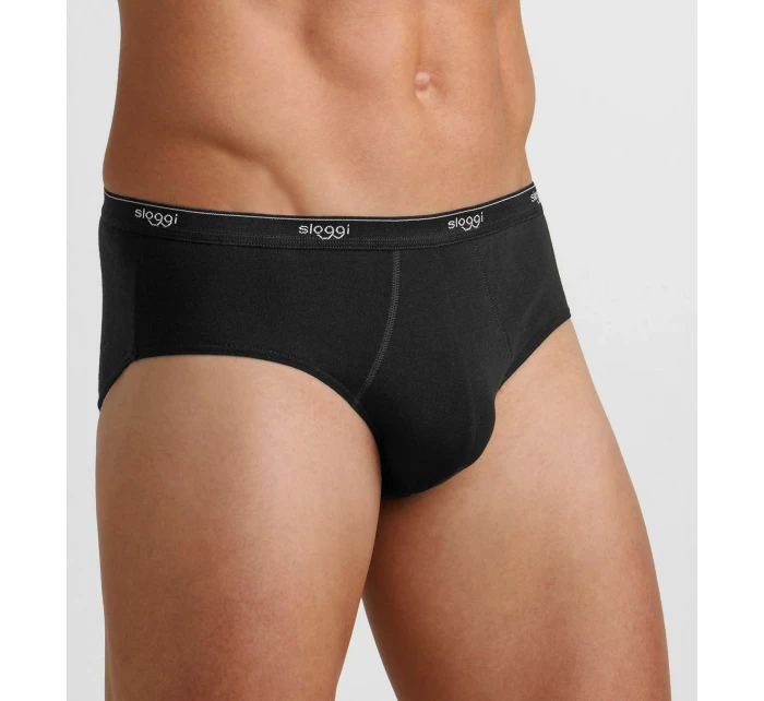 Pánské slipy men Basic Midi černé - Sloggi