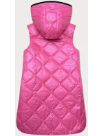 Růžová dámská vesta s ozdobným prošíváním model 19642641 - S'WEST Růžová dámská vesta s ozdobným prošíváním model 19642641 - S'WEST