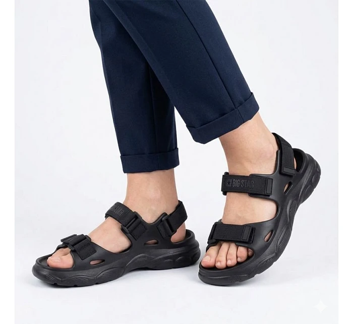 Pěnové sandály na suchý zip černé Big Star TT274A055 Pěnové sandály na suchý zip černé Big Star TT274A055