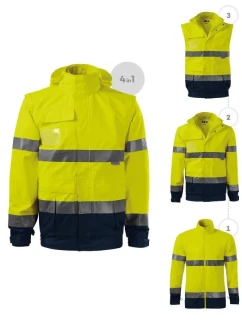 Rimeck HV Guard 4 in 1 M MLI-5V297 fluorescenční žlutá pánská bunda