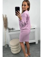 Halenka + pruhované šaty fialové