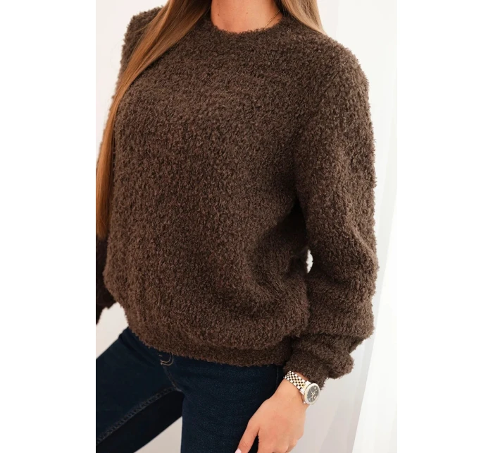 Svetr dámský z měkkého model 21421714 hnědý - K-Fashion