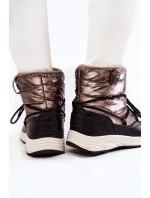 Dámské sněhule Memory Foam Big Star model 21600905 Stříbrná a černá - Big Star Shoes
