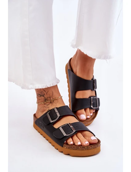 Klasické dámské pantofle Big Star model 21610501 Černé - Big Star Shoes Klasické dámské pantofle Big Star model 21610501 Černé - Big Star Shoes