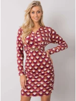 Šaty DHJ SK 12695.26P tmavě růžová