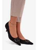 Dámské lodičky s dekorativním detailem Amelora – černé Dámské lodičky s dekorativním detailem Amelora – černé
