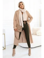 619-2 Pohodlný a elegantní dámský žebrovaný overal s výstřihem - khaki barva