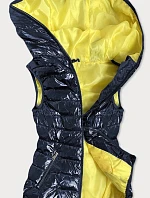 Tmavě modrá dámská vesta s kontrastní podšívkou (B9549)