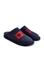 Klasické pánské pantofle Big Star model 21603100 Námořnická modré - Big Star Shoes Klasické pánské pantofle Big Star model 21603100 Námořnická modré - Big Star Shoes