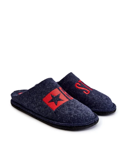 Klasické pánské pantofle Big Star model 21603100 Námořnická modré - Big Star Shoes