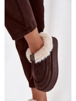 Dámské sněhule s kožíškem na platformě čokoládové model 21714860 - Boto Dámské sněhule s kožíškem na platformě čokoládové model 21714860 - Boto