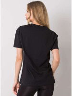 Černé dámské bavlněné tričko