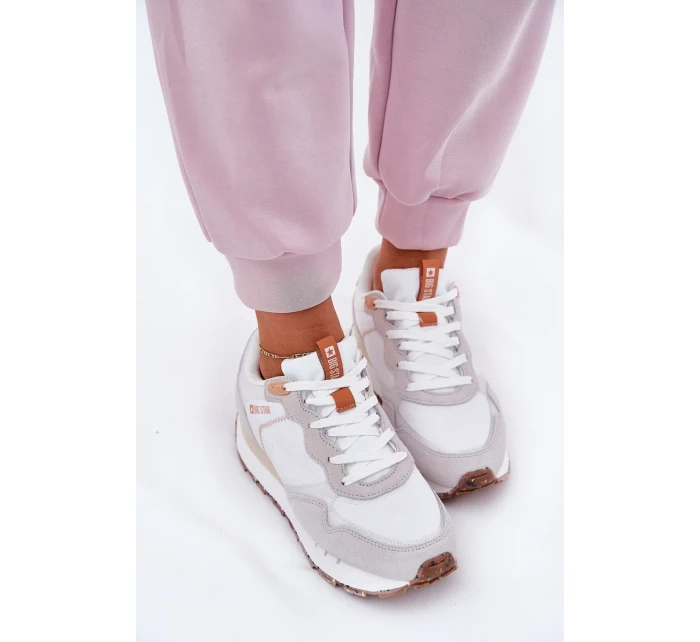 Dámské semišové boty Big Star HI-POLY SYSTEM – béžové