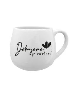 DĚKUJEME ZA VŠECHNO! - bílý keramický hrníček 300 ml