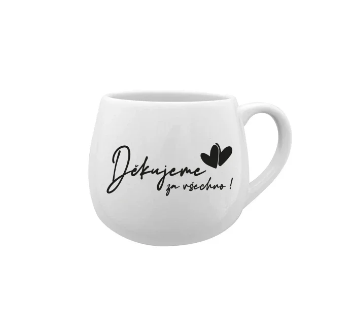 DĚKUJEME ZA VŠECHNO! - bílý keramický hrníček 300 ml