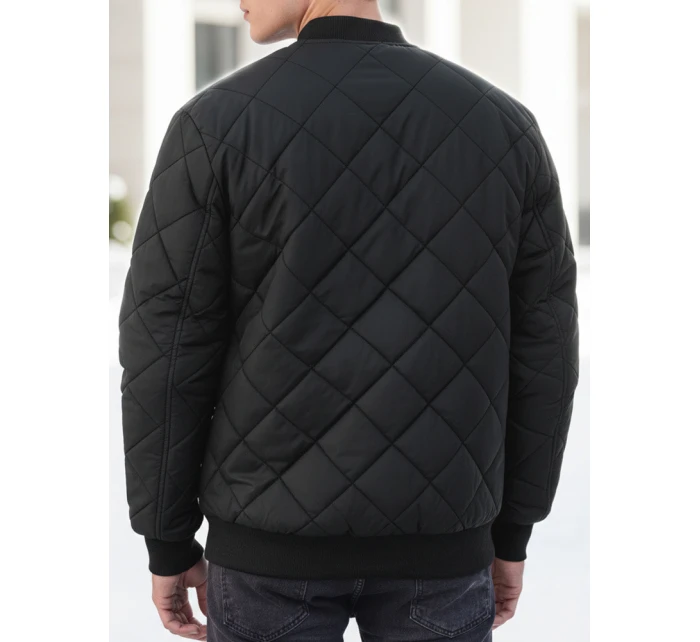 Pánská prošívaná bunda bomber černá TX2215