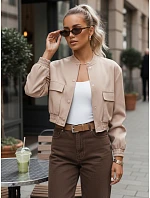 VERPI béžová dámská bunda typu bomber FashionStreet TY4297