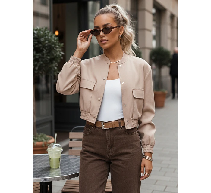 VERPI béžová dámská bunda typu bomber FashionStreet TY4297