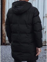 Pánská prošívaná zimní bunda s kapucí černá FashionStreet TX4923 Pánská prošívaná zimní bunda s kapucí černá FashionStreet TX4923