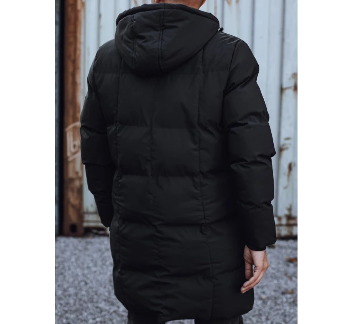 Pánská prošívaná zimní bunda s kapucí černá FashionStreet TX4923 Pánská prošívaná zimní bunda s kapucí černá FashionStreet TX4923