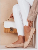 Dámské semišové baleríny s podpatkem white Dstreet model 21984662 - FashionStreet