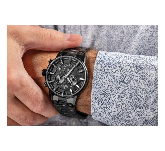 Pánské hodinky Giewont Chronograph Sapphire Black GW4580-B1 Pánské hodinky Giewont Chronograph Sapphire Black GW4580-B1