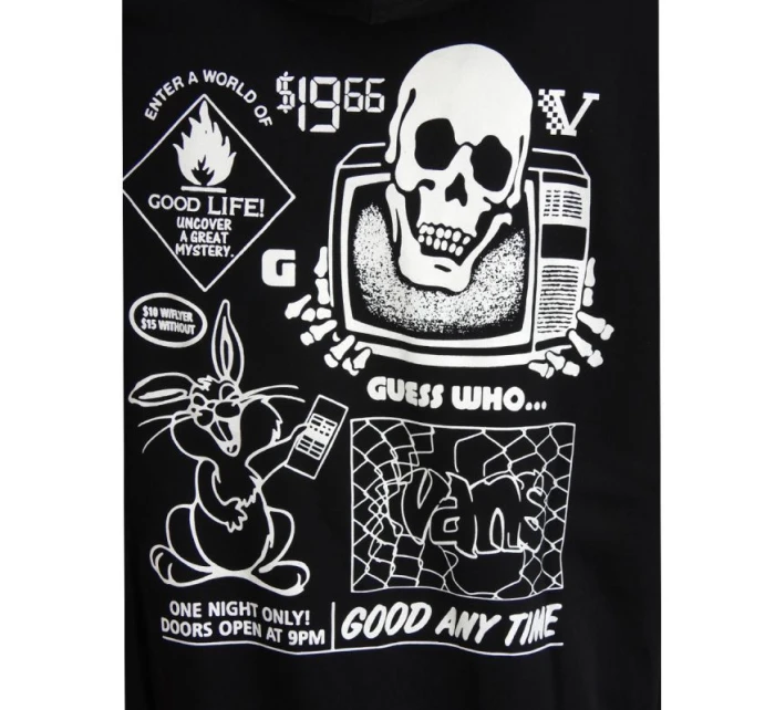 Vans Black Crazy Eddy 66 Volný svetr s kapucí - VN000JE7BLK Vans Black Crazy Eddy 66 Volný svetr s kapucí - VN000JE7BLK