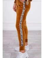 model 21753112 velbloudí velurová sada - K-Fashion model 21753112 velbloudí velurová sada - K-Fashion