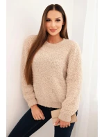 Svetr dámský z měkkého mohairu béžový Svetr dámský z měkkého mohairu béžový