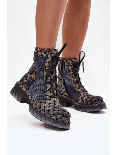 Kožené workery dámské model 21714228 Multikolor - Maciejka