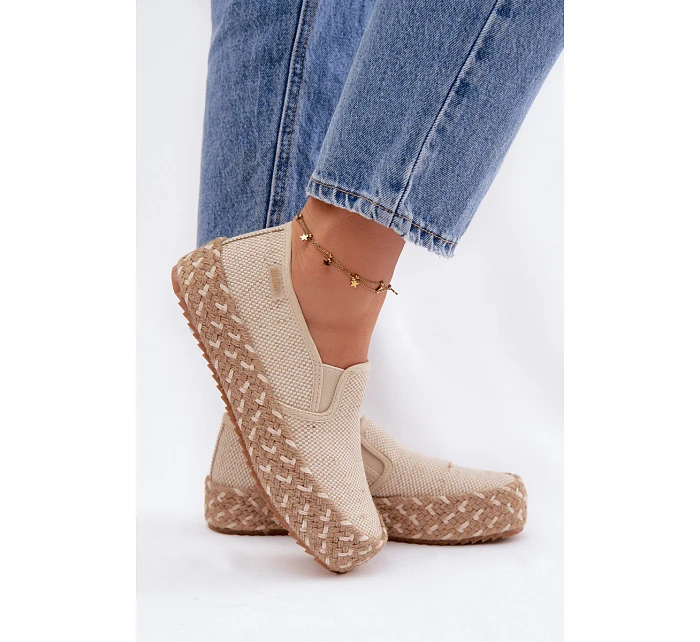 Dámské na platformě s pletením  béžové model 22100195 - Lee Cooper