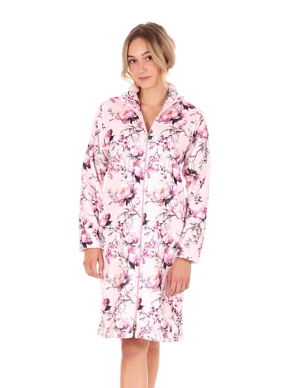 Dámský župan model 22064245 se zipem pink - Vestis