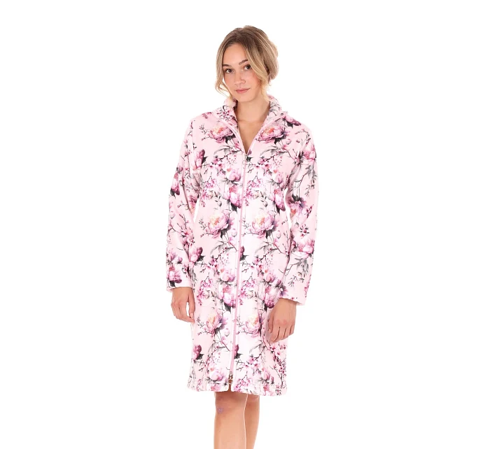 Dámský župan model 22064245 se zipem pink - Vestis Dámský župan model 22064245 se zipem pink - Vestis