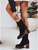 Dámské semišové kozačky černé model 21994994 - Dstreet