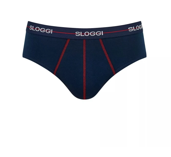 Pánské slipy Start Midi C2P box - BLUE - DARK COMBINATION - kombinace modré M008 - SLOGGI Pánské slipy Start Midi C2P box - BLUE - DARK COMBINATION - kombinace modré M008 - SLOGGI