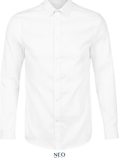 NEOBLU Blaise Men Mikro keprová košile s dlouhým rukávem 24.3182 optic white