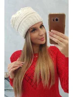 Dámská čepice Łucja K337 ecru Dámská čepice Łucja K337 ecru