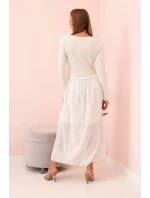 Šaty dlouhé na ramínka švestková