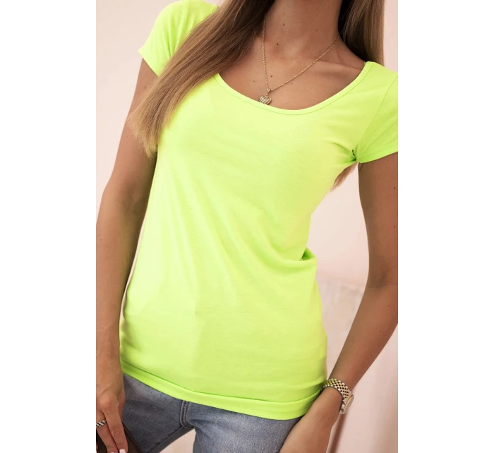 Dámská klasická bavlněná blůza s krátkým rukávem modrá Dámská klasická bavlněná blůza s krátkým rukávem modrá