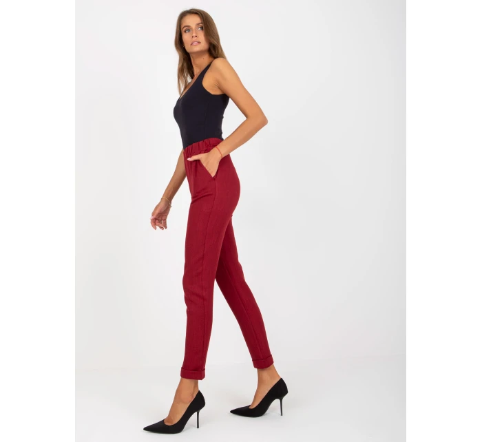 Spodnie LK SP model 21468349 bordowy - FPrice Spodnie LK SP model 21468349 bordowy - FPrice