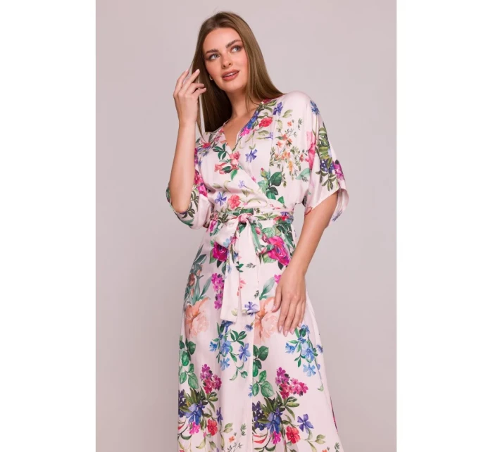 model 21154660 Zavinovací maxi šaty s potiskem model 1 - STYLOVE model 21154660 Zavinovací maxi šaty s potiskem model 1 - STYLOVE