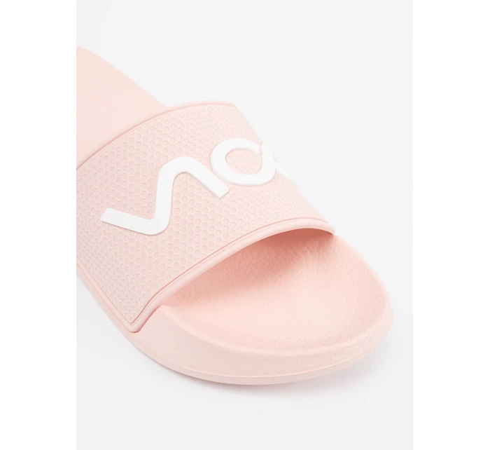 Originální dámské růžové nazouváky na plochém podpatku Originální dámské růžové nazouváky na plochém podpatku