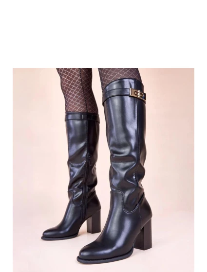 Kozačky na podpatku model 221036 Solea Kozačky na podpatku model 221036 Solea