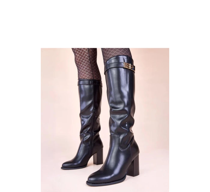 Kozačky na podpatku model 221036 Solea Kozačky na podpatku model 221036 Solea