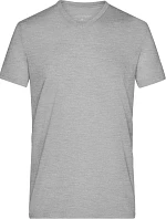 Daiber JN 974 Pánské melírované tričko s výstřihem do V 02.0974 grey heather